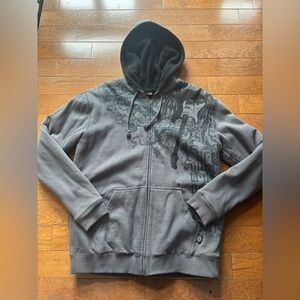 Fleece Lined Men’s Y2K Guitar Zip-Up